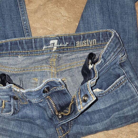 7 For All Mankind Austyn Adjustable Waist Destructed Boys Jeans 7FAM Size 5 - Picture 9 of 9